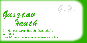 gusztav hauth business card